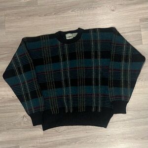 Vintage Christopher Hayes (Plaid / Tartan Pattern) Wool Shetland Sweater